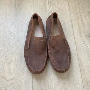 UGG ENERG Henrick leather driving slip on loafers size 11.5 EUC
